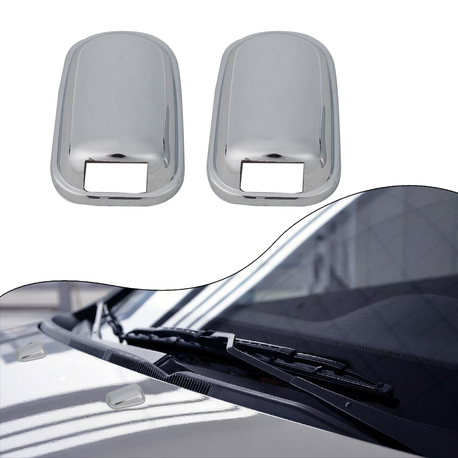 2 Pcs Car Chrome Windshield Wa - Car Wiper ulasan dan harga