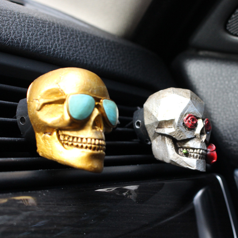 2‌pcs/set Resin Rose Skull Car - Car Air Freshener ulasan dan harga