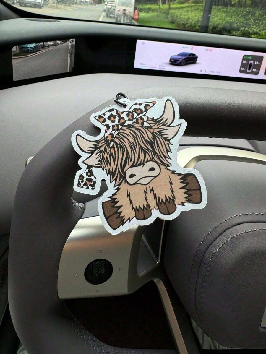 Cartoon Highland Cow Car Air F - Car Air Freshener ulasan dan harga